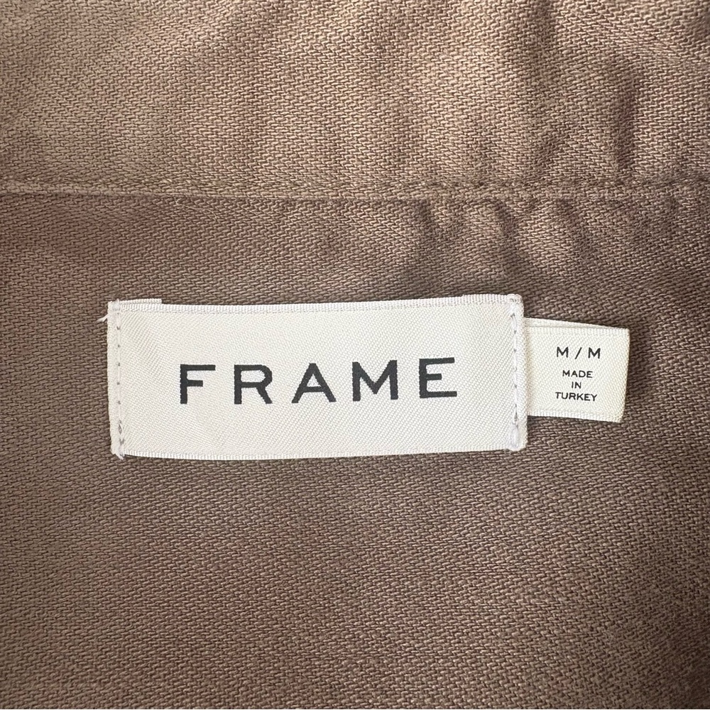 Frame Men's M Khaki Twill Button Down Shirt - Picture 3 of 14